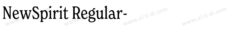NewSpirit Regular字体转换